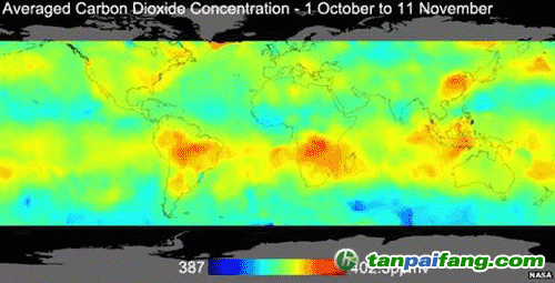 美媒称：“嗅碳”卫星OCO-2绘制了首张全球二氧化碳数据图