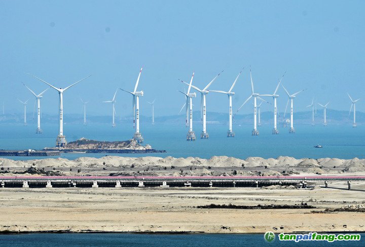 2021年3月9日，三峡福清兴化湾海上风电场。新华社记者 林善传 摄