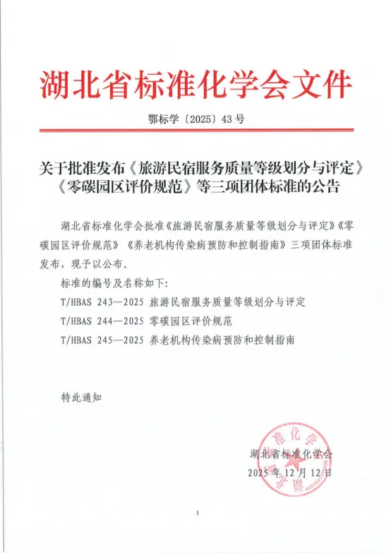 T/HBAS 244-2025《零碳园区评价规范》发布